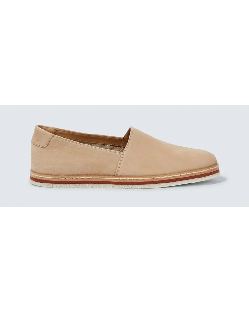 TOD'S Espadrilles aus Veloursleder Beige