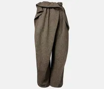 Weite Hose aus Wolle