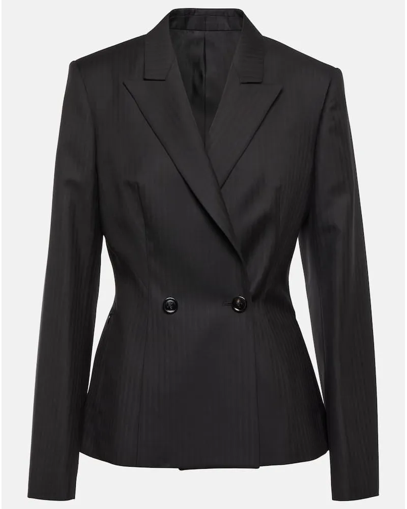 Alaïa Alaïa Blazer aus Woll-Gabardine Schwarz