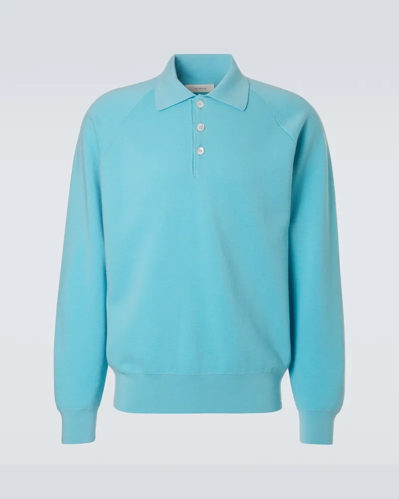 Umit Benan Polopullover Diana aus Baumwolle Blau