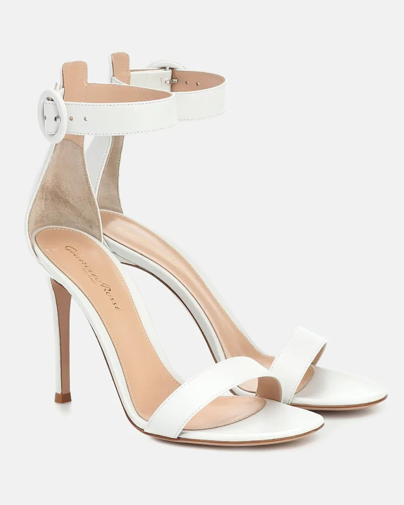 Gianvito Rossi Sandalen Portofino 105 aus Leder Weiß