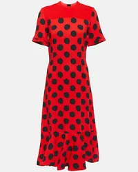 Marni Midikleid aus Cady Rot