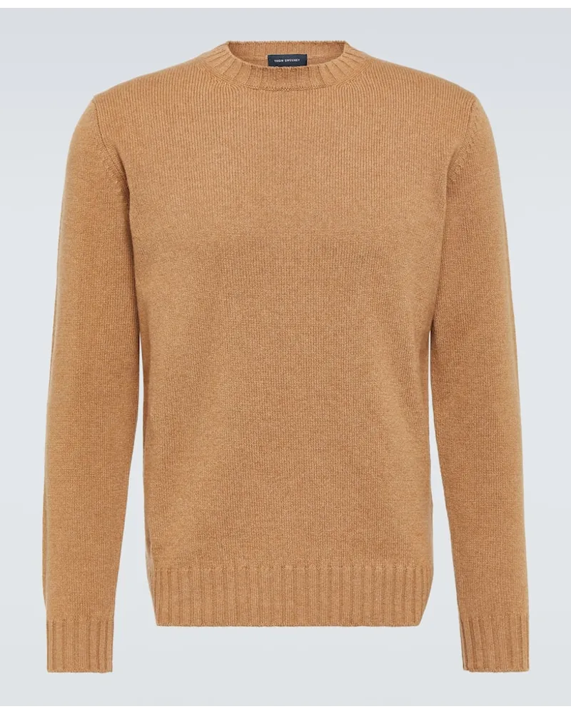 Thom Sweeney Pullover aus Kaschmir Braun