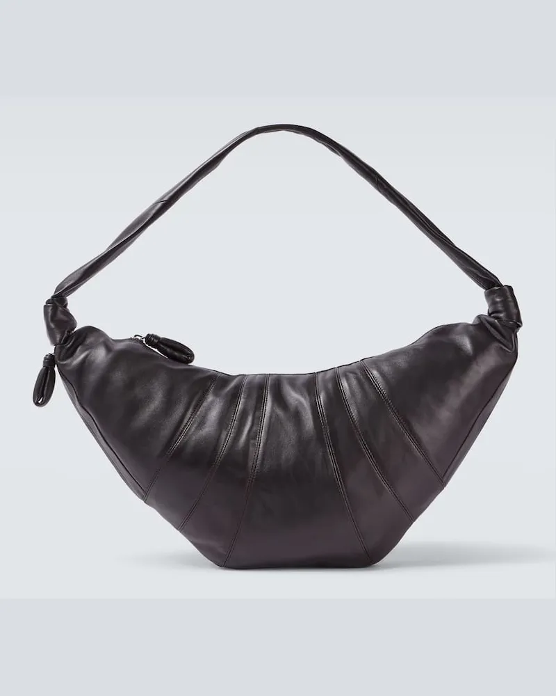 Christophe Lemaire Crossbody Bag Croissant Large aus Leder Braun