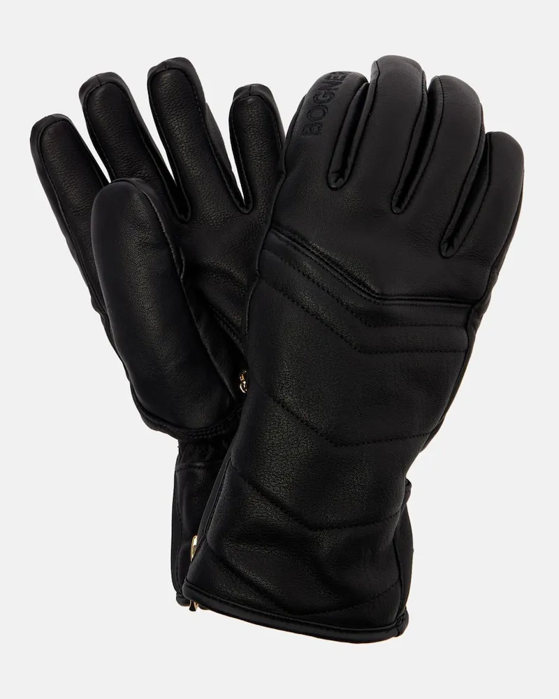Bogner Skihandschuhe Dana aus Leder Schwarz