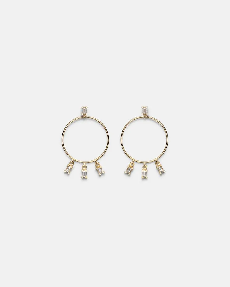 Ileana Makri Ohrringe aus 18kt Gelbgold mit Diamanten Gold