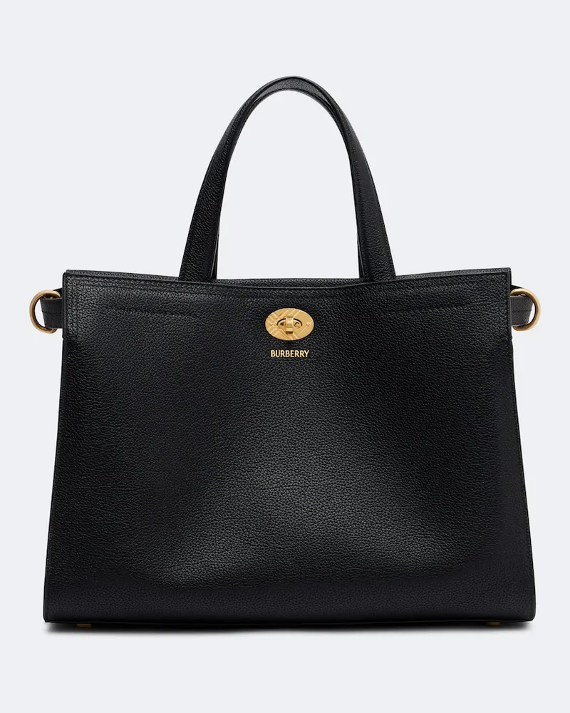 Burberry Henkeltasche Burberry Check Small aus Leder Schwarz