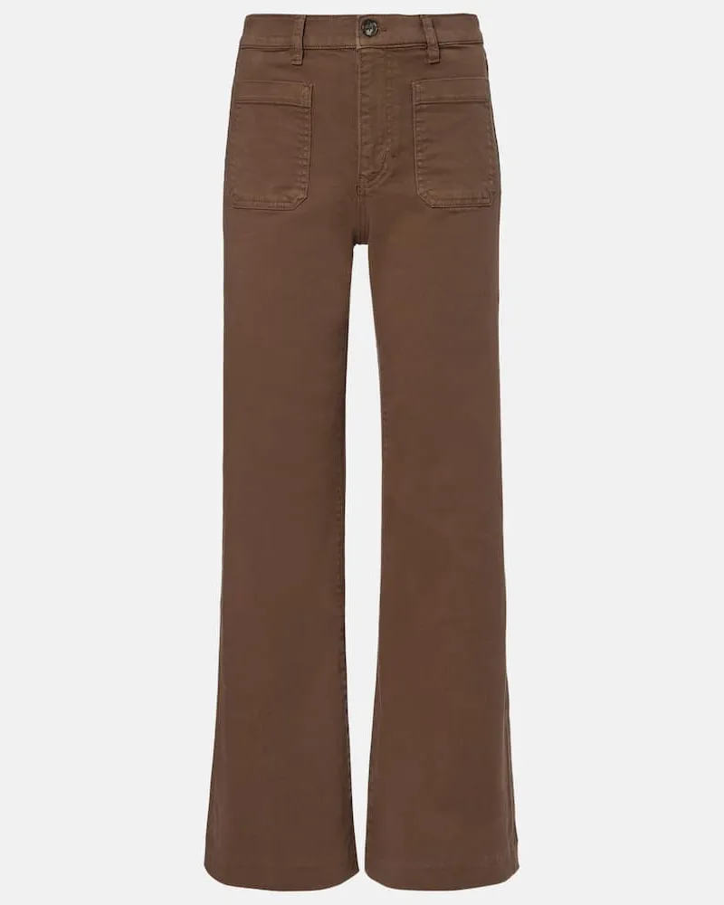 Frame Denim Wide-Leg Jeans Refined Grün