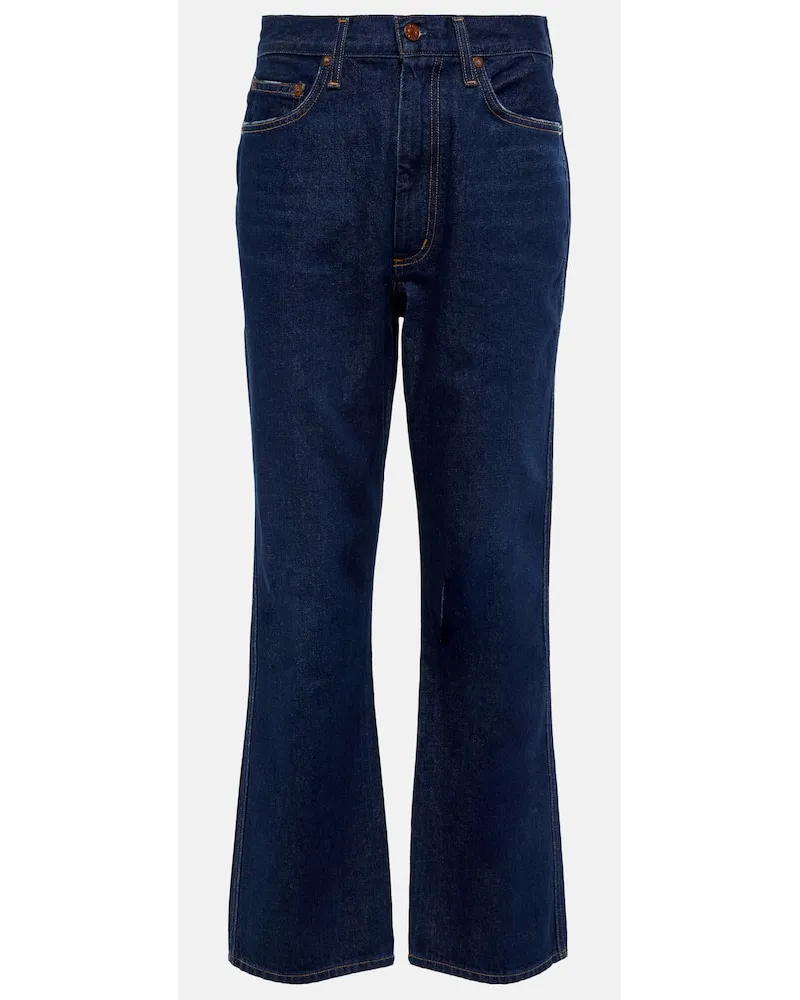AGOLDE High-Rise Straight Jeans Pinch Waist Blau