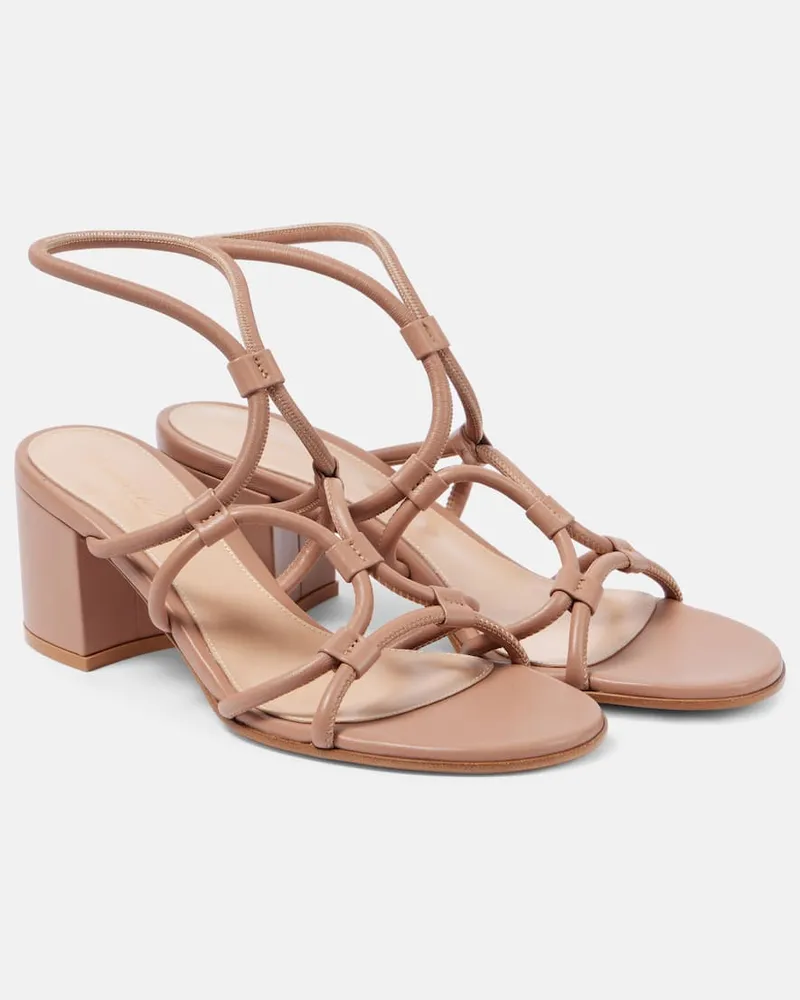 Gianvito Rossi Sandalen Cage 60 aus Leder Beige