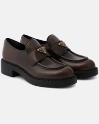 Prada Loafers Chocolate aus Leder Braun