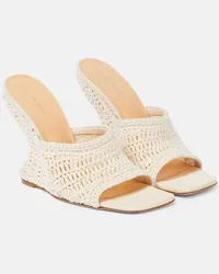 Magda Butrym Wedge-Pantoletten aus Haekelstrick Weiss