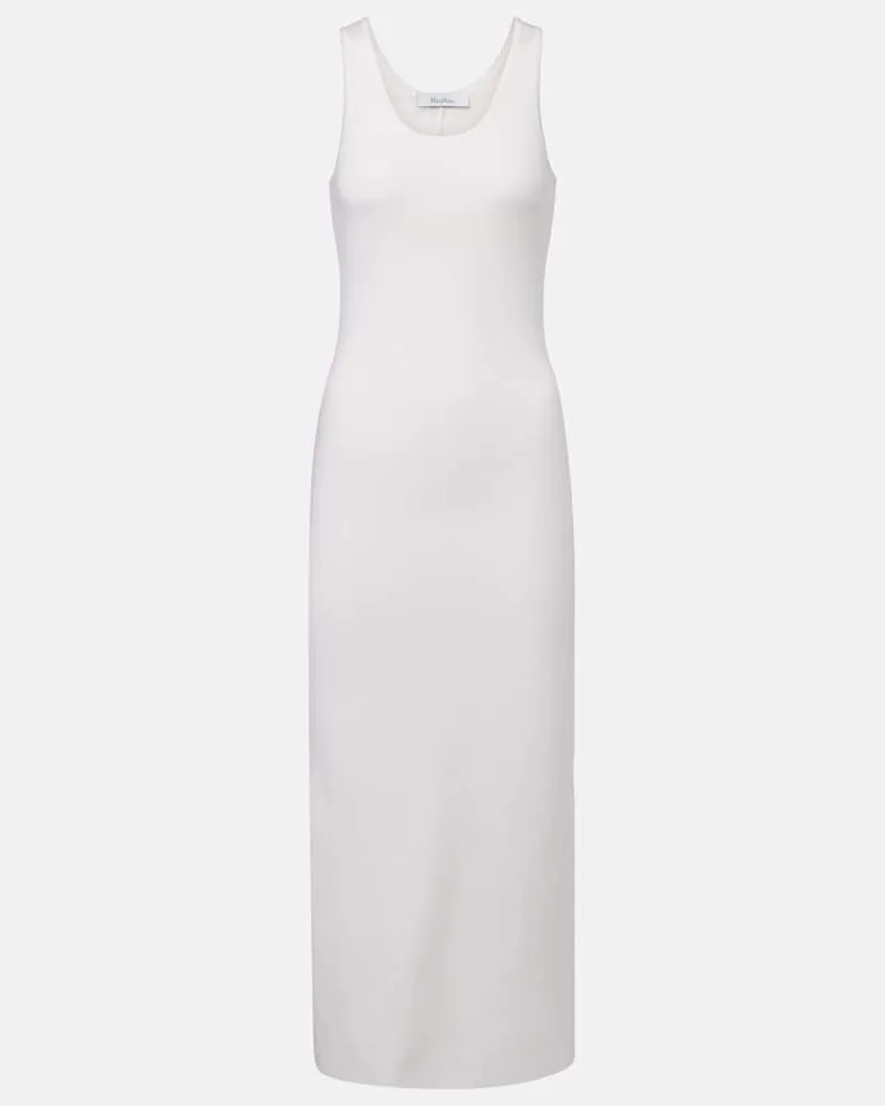 Max Mara Maxikleid aus Wolle Weiß
