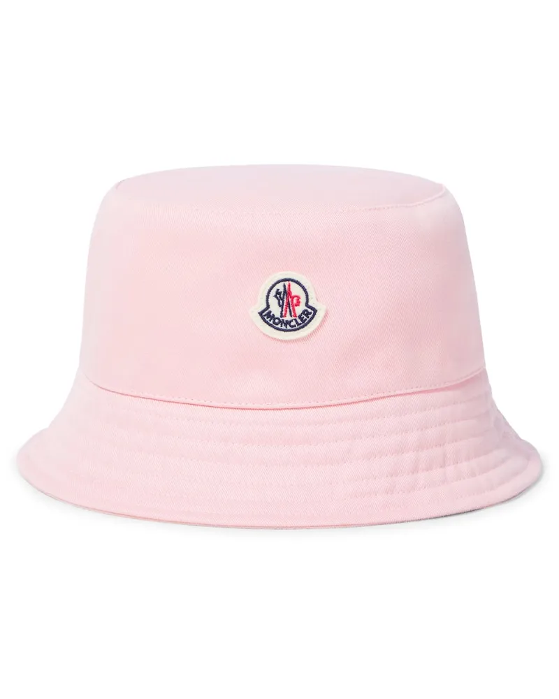 Moncler Hut aus Baumwoll-Canvas Pink