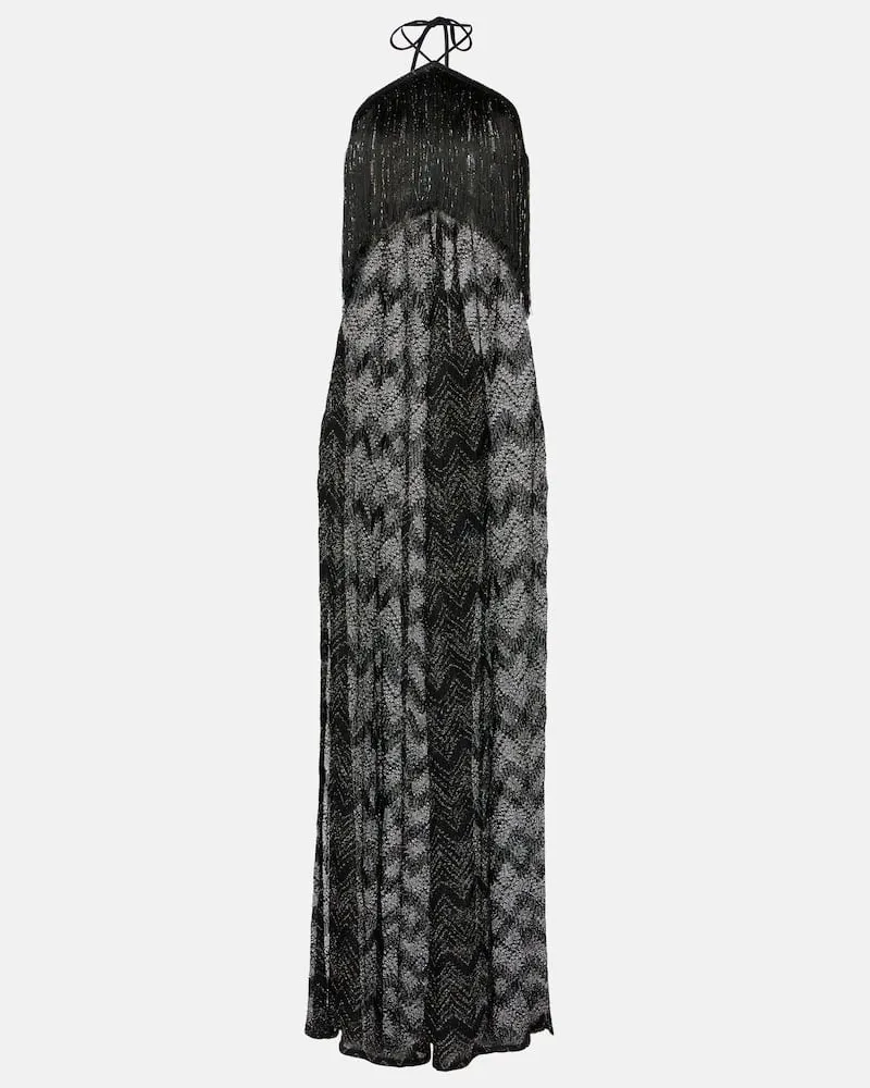 Missoni Jumpsuit aus Häkelstrick Schwarz