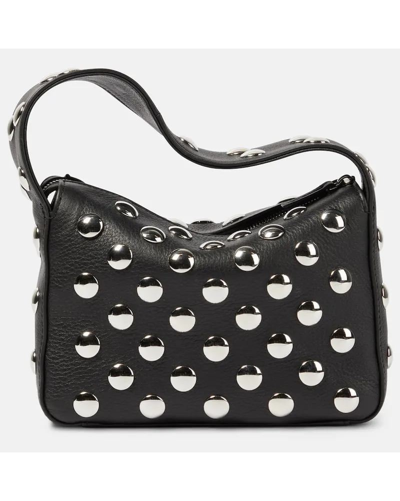 KHAITE Verzierte Schultertasche Elena Small aus Leder Schwarz