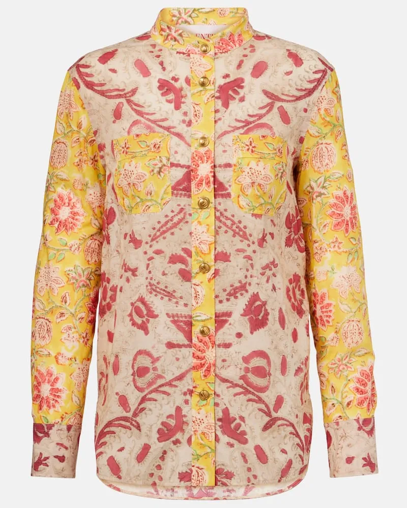 Valentino Garavani Bluse aus Baumwolle Multicolor