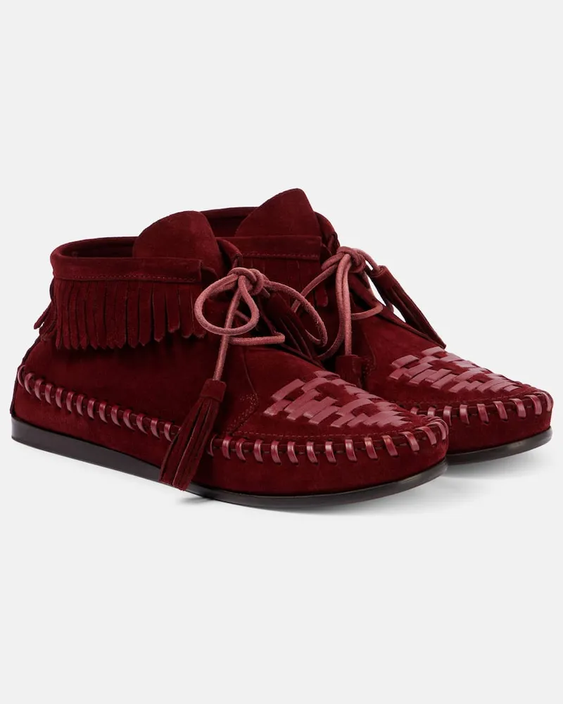 Isabel Marant Mokassins Felsa aus Veloursleder Burgund