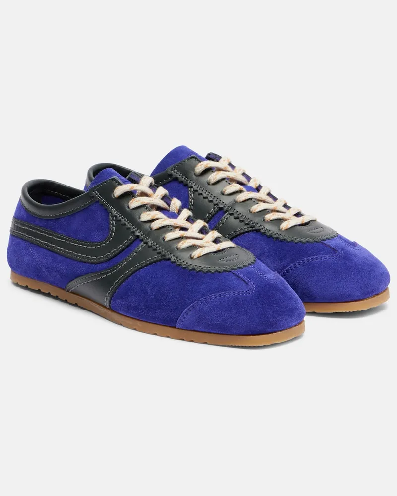 Dries van Noten Sneakers aus Veloursleder Violett