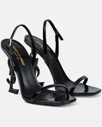 Saint Laurent Sandalen Opyum 110 aus Lackleder Schwarz