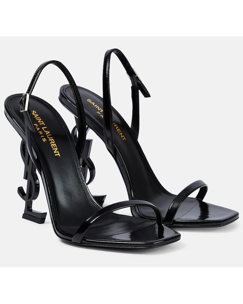 Saint Laurent Sandalen Opyum 110 aus Lackleder Schwarz