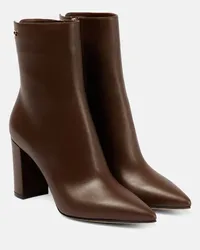 Gianvito Rossi Ankle Boots Piper 85 aus Leder Braun