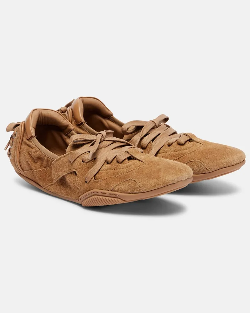 Acne Studios Sneakers aus Veloursleder und Leder Braun