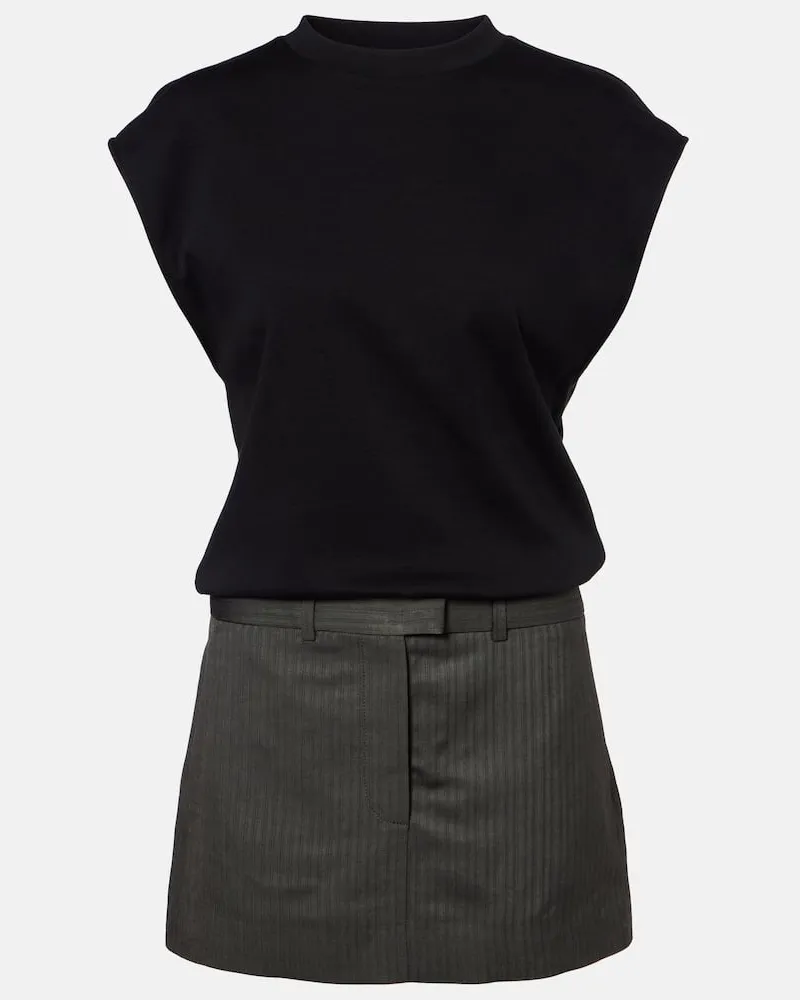 Acne Studios Minikleid aus Baumwolle Schwarz