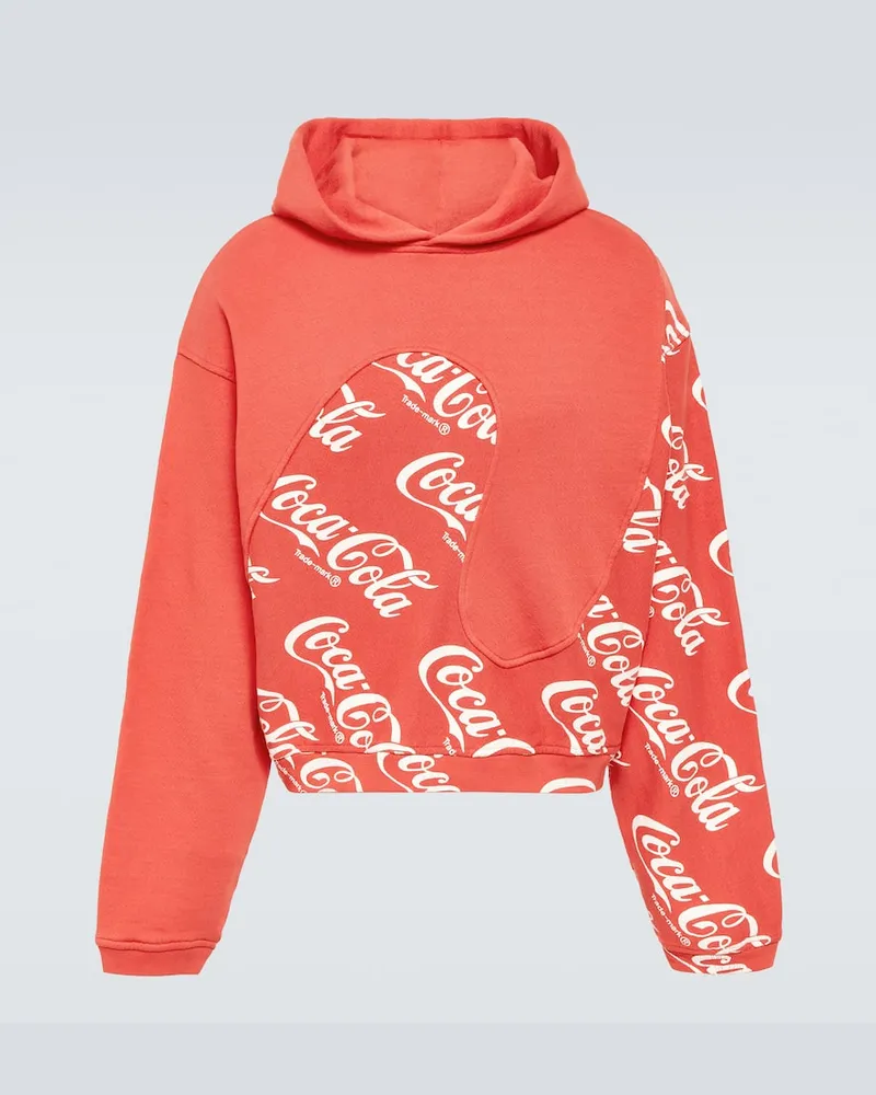 ERL Bedruckter Hoodie aus Baumwolle Orange