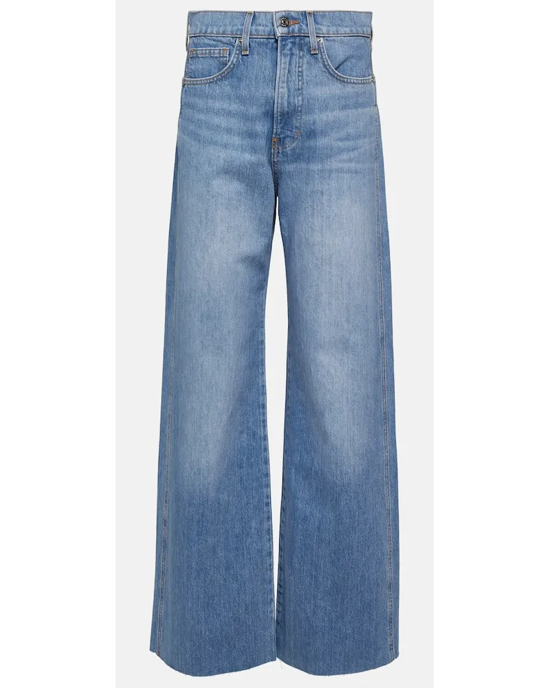 Veronica Beard High-Rise Wide-Leg Jeans Taylor Blau