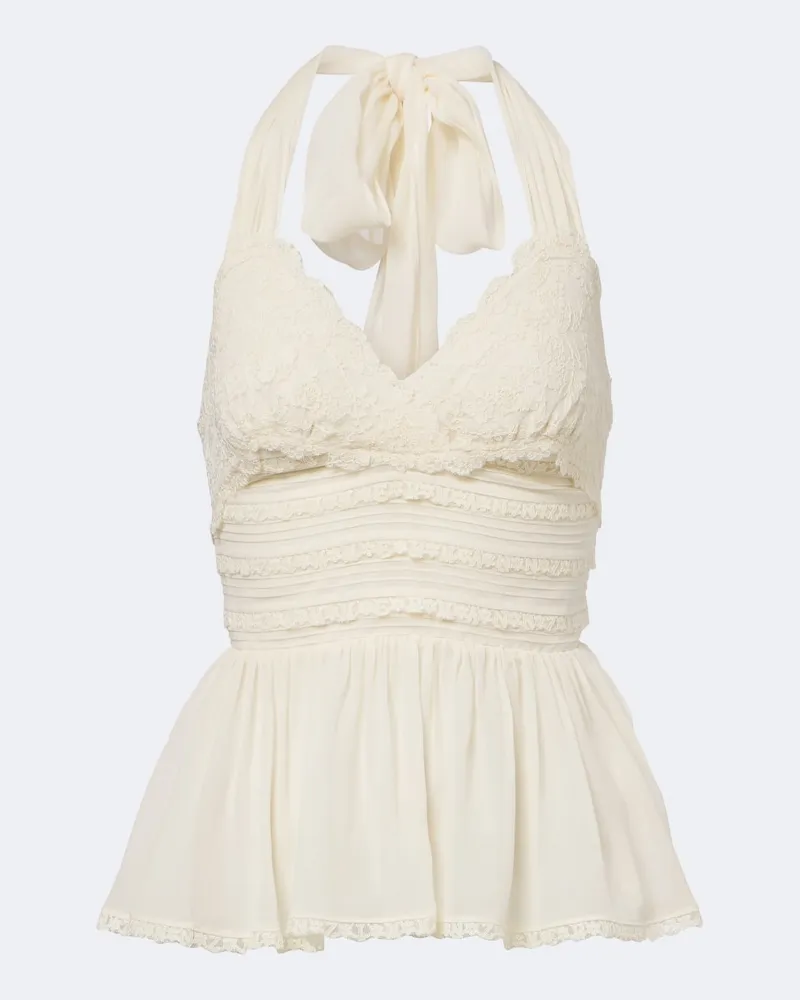 Zimmermann Top Fairlight mit Spitze Beige