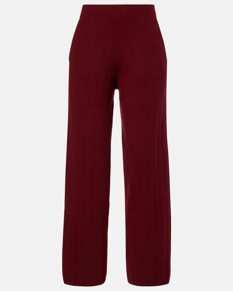 Max Mara Jogginghose Jardin aus Kaschmir Rot