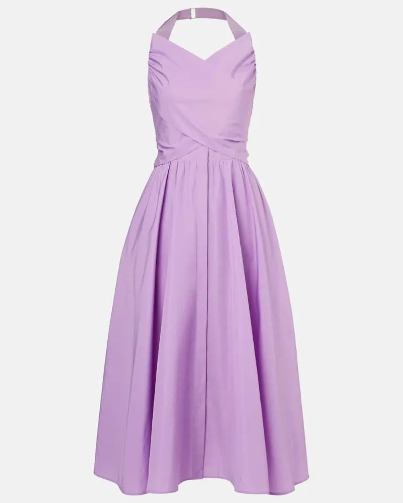 Patou Midikleid aus Faille Rosa