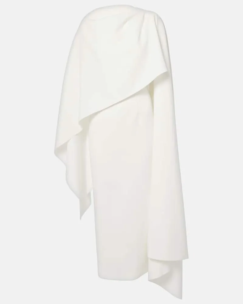 Roksanda Ilincic Bridal Midikleid Demetria aus Crêpe Weiß