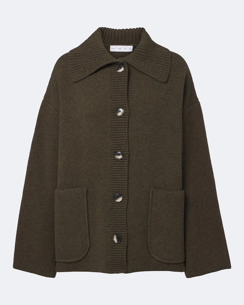 Proenza Schouler Jacke Nelly aus Wolle Grün