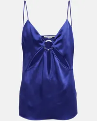 Stella McCartney Top aus Satin Blau