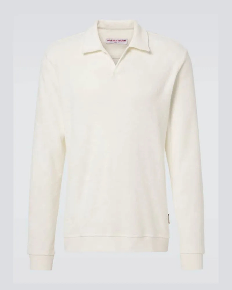 Orlebar Brown Polopullover aus Frottee Weiß