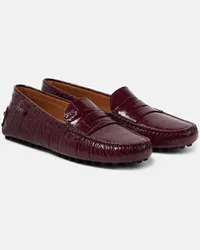 TOD'S Mokassins Gommino aus Leder Burgund