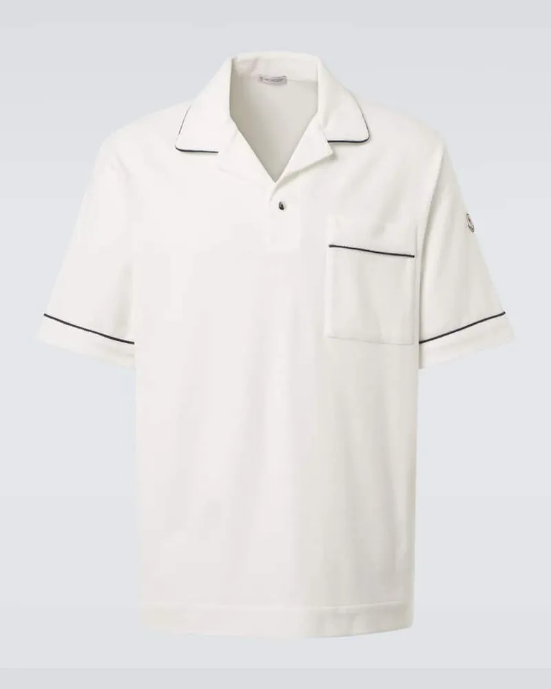 Moncler Polohemd Archivio aus Frottee Weiß