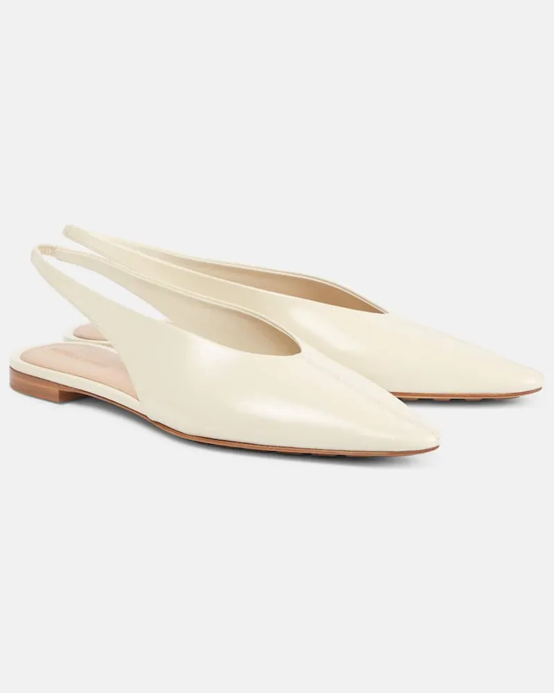 Bottega Veneta Slingback-Ballerinas Sofia aus Leder Weiß