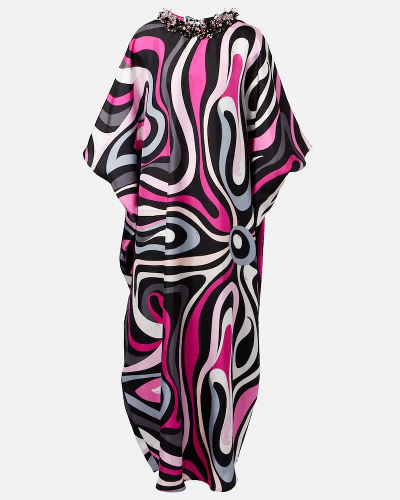 Emilio Pucci Kaftan Marmo aus Seiden-Twill Multicolor