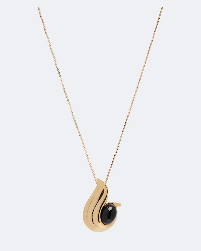 Ferragamo Verzierte Halskette mit Anhänger Gold
