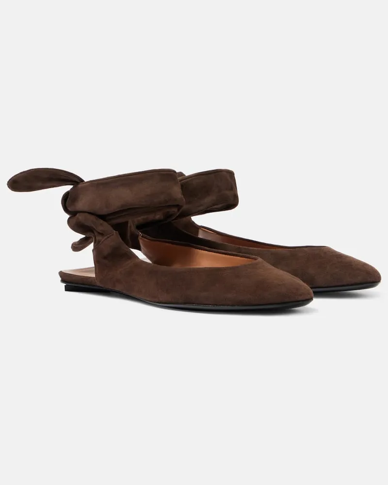 ATTICO Ballerinas Cloe aus Veloursleder Braun