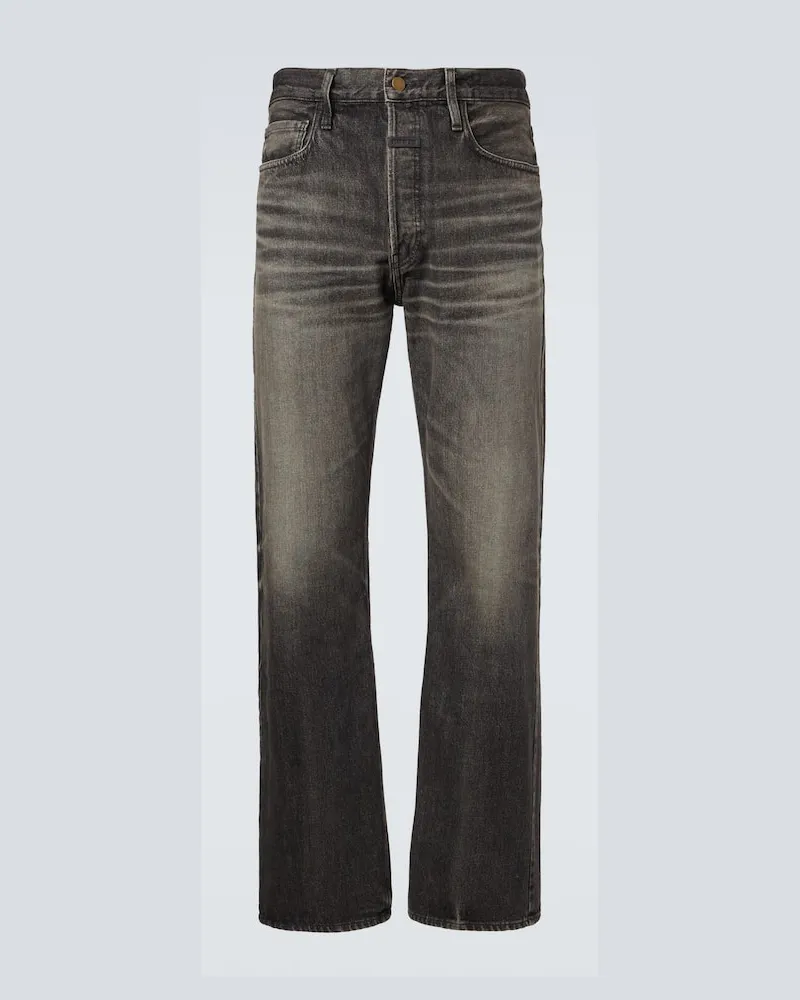 Fear of God Mid-Rise Straight Jeans Schwarz