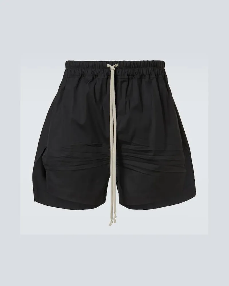 Rick Owens Shorts aus Baumwoll-Jersey Schwarz