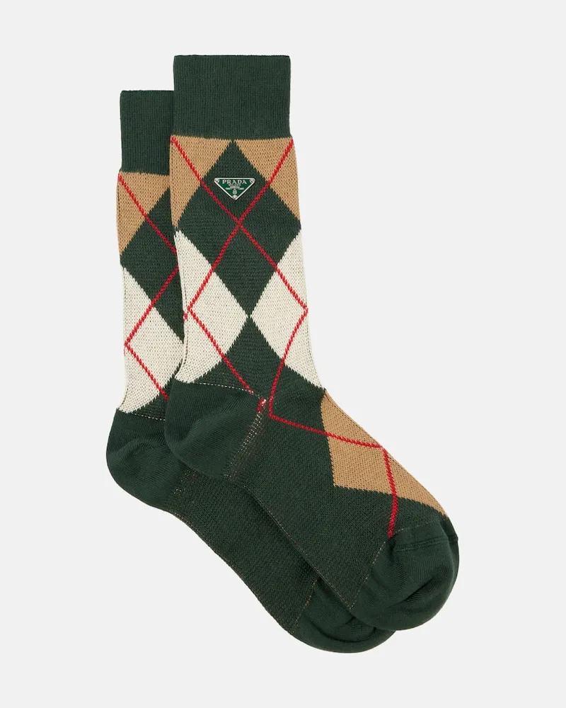 Prada Socken aus einem Baumwollgemisch Multicolor