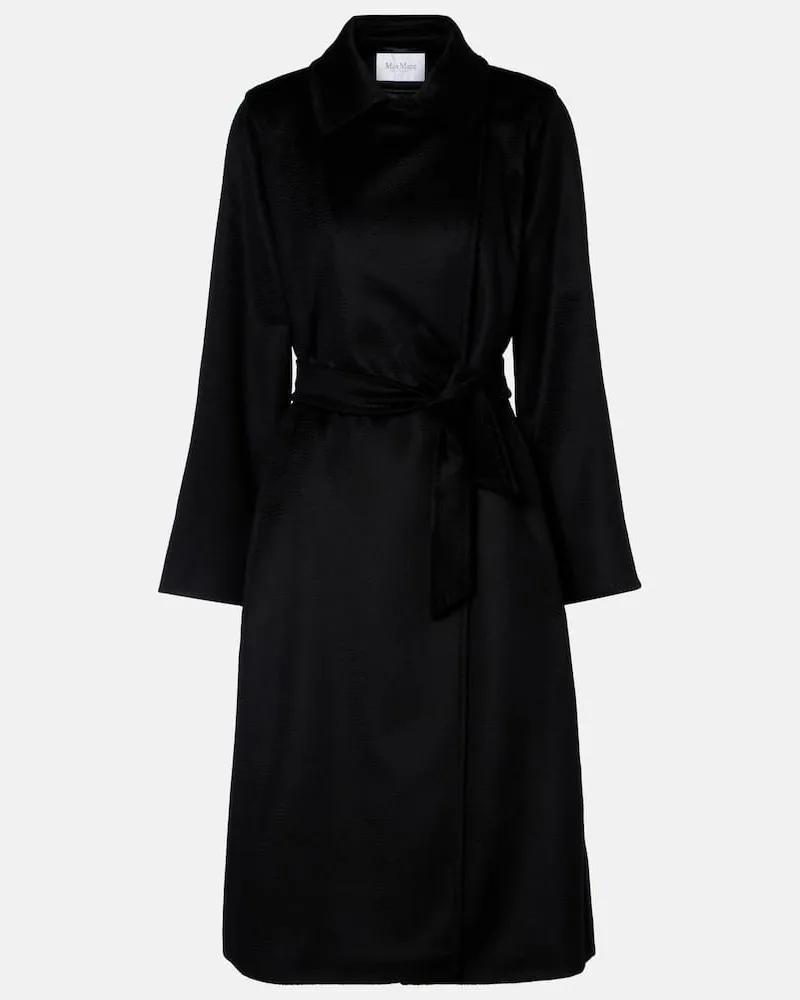 Max Mara Mantel Manuela aus Kamelhaar Schwarz
