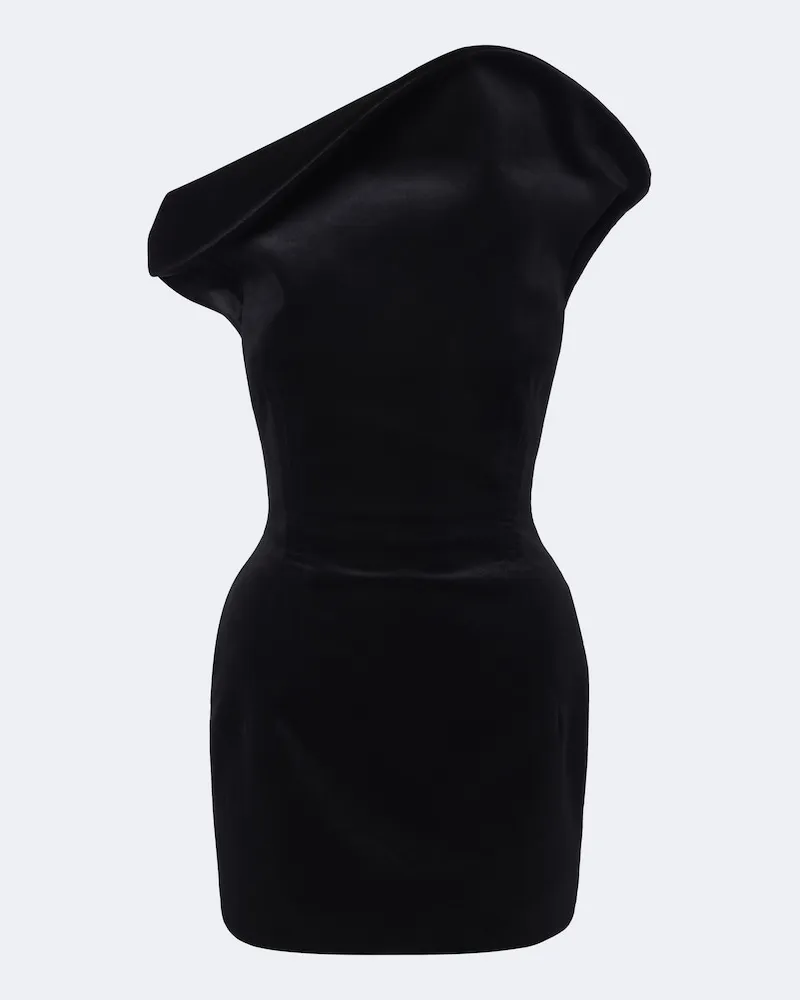 Magda Butrym Minikleid aus Samt Schwarz