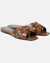 Saint Laurent Sandalen Tribute aus Leder Braun