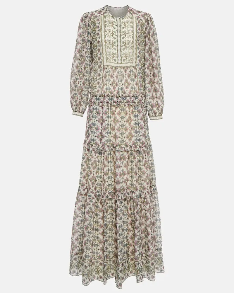 Isabel Marant Bedrucktes Maxikleid Mafezia aus Seide Multicolor